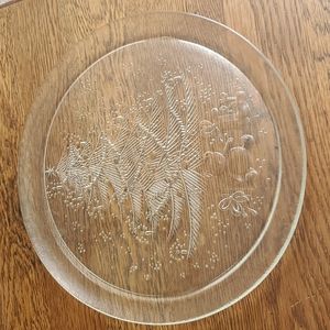 13 Inch Glass Christmas Tree Platter